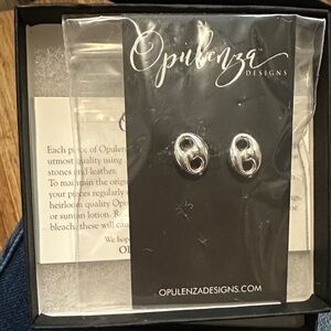 Opulenza Designs Silver Stud Earrings